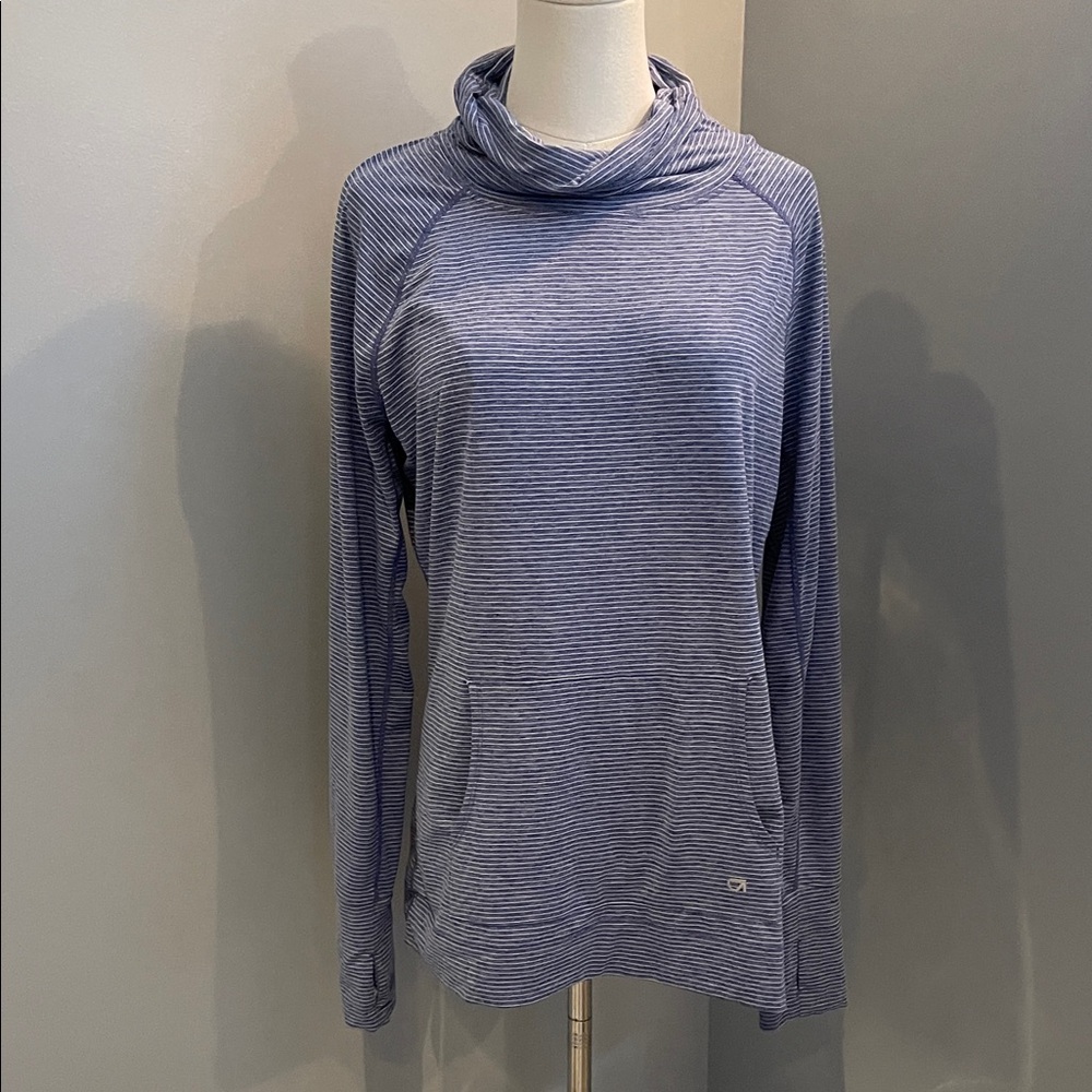 LAST CHANCE on this Gap Striped Blue Long Sleeve sports knit top